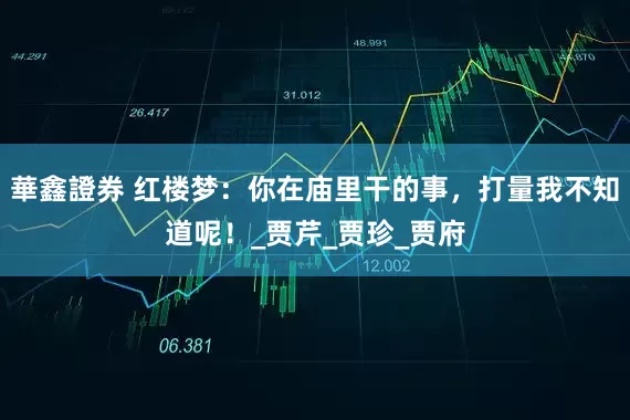 華鑫證券 红楼梦：你在庙里干的事，打量我不知道呢！_贾芹_贾珍_贾府